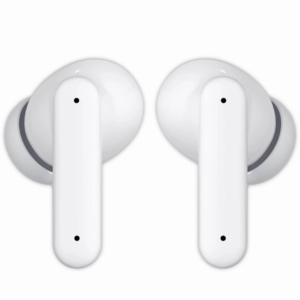 Goodmans True Wireless lED Metallic Earphones ENC Clearcalls with 4 Mics - White earbuds and headphones, true wireless earbuds, noise cancelling earbuds