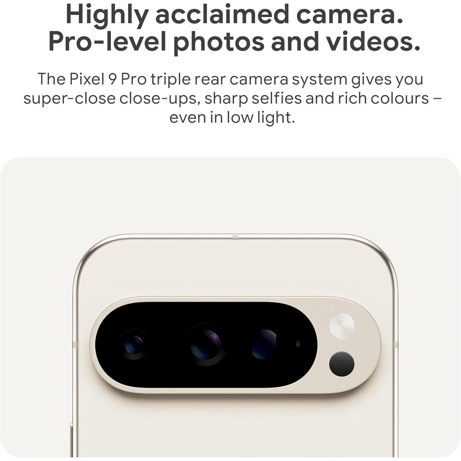 Google Pixel 9 Pro XL 128GB Porcelain Sim-Free Unlocked Mobile Phone