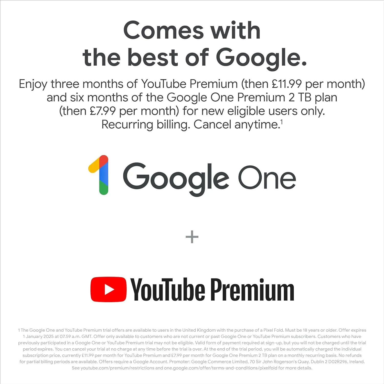 Google Pixel Fold 5G 512GB ROM 12GB RAM Dual SIM SIM-Free Obsidian Unlocked Smartphone