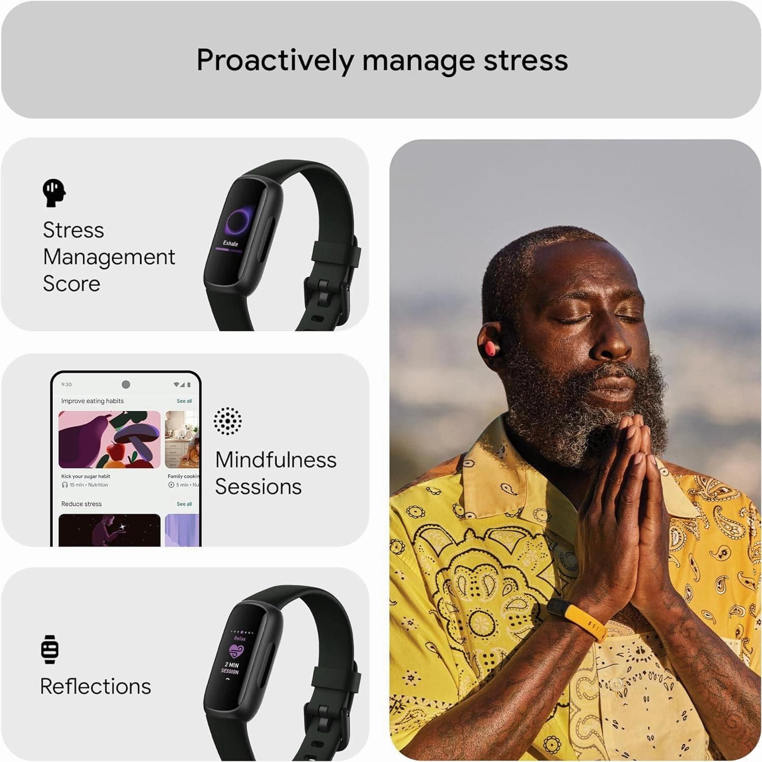 Google Fitbit Inspire 3 Activity Tracker  6-Month Premium Membership, 10 Days Battery Life, Daily Readiness Score