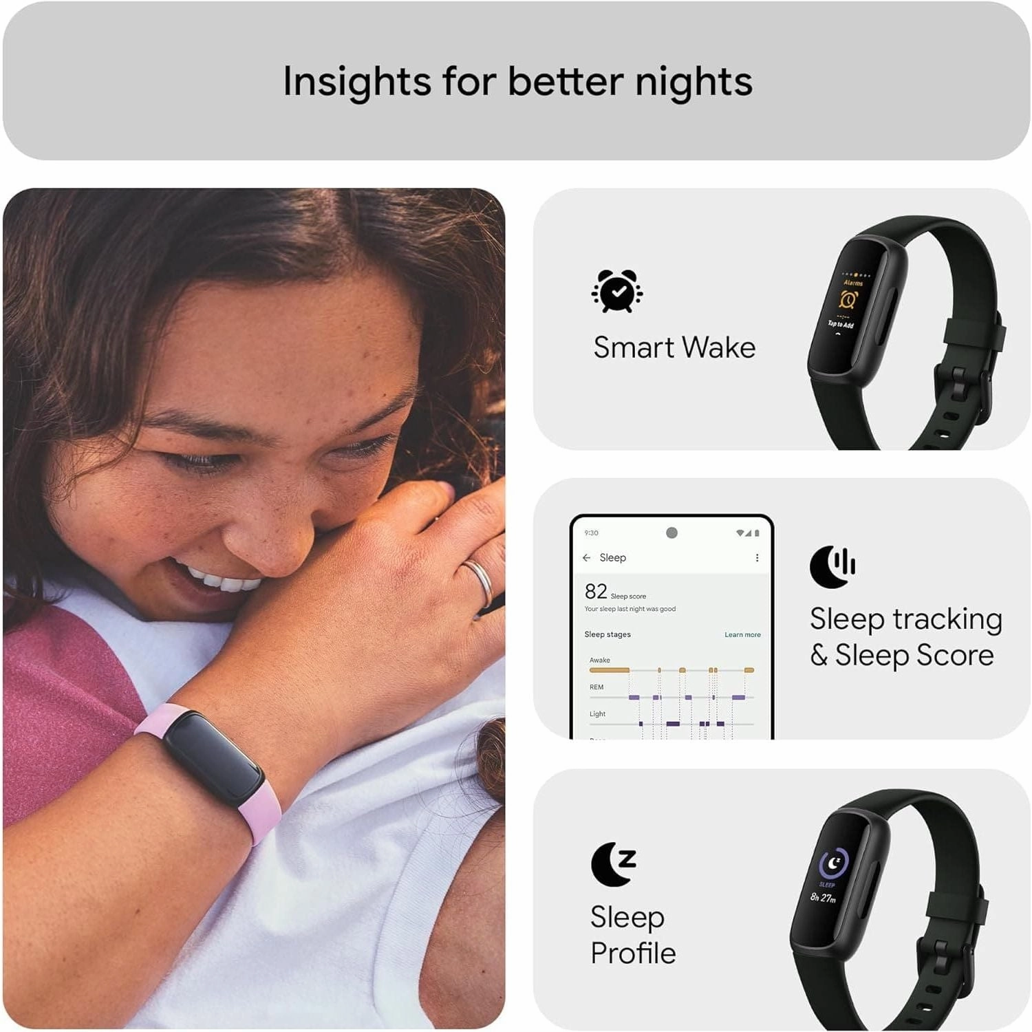Google Fitbit Inspire 3 Activity Tracker  6-Month Premium Membership, 10 Days Battery Life, Daily Readiness Score