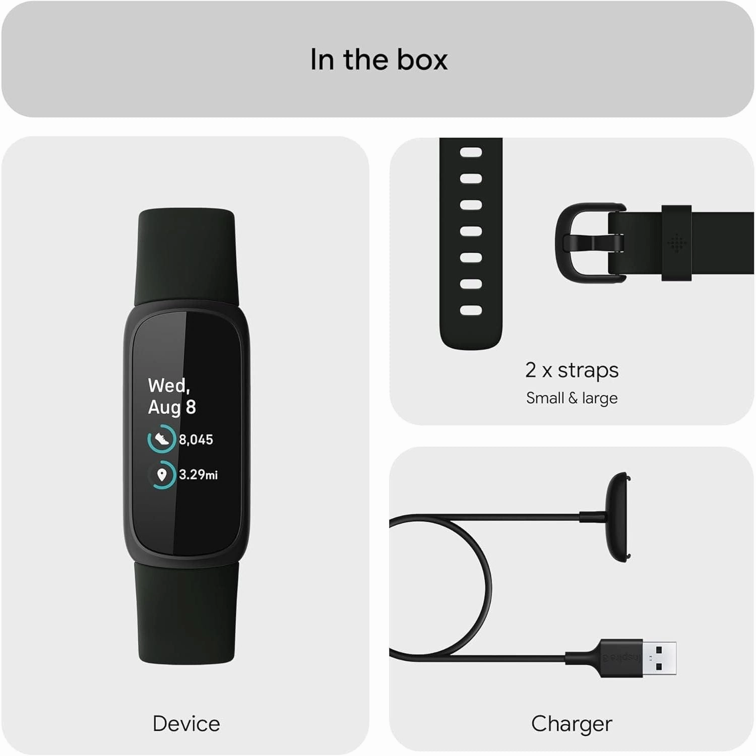 Google Fitbit Inspire 3 Activity Tracker  6-Month Premium Membership, 10 Days Battery Life, Daily Readiness Score