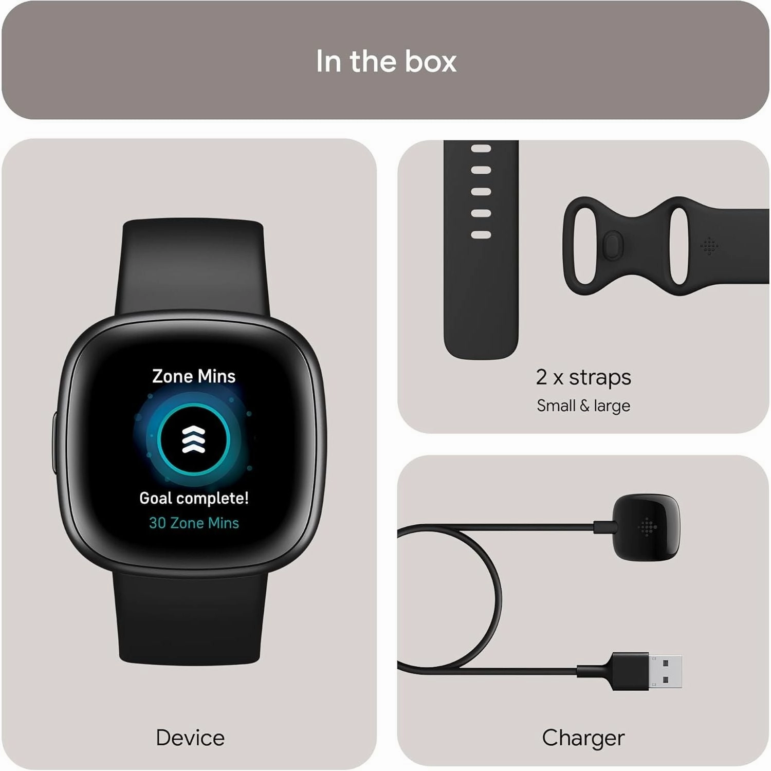 Google Fitbit Versa 4 Fitness Smartwatch with built-in GPS and up to 6 days battery life - compatible with iOS 15 or higher & Android OS 9.0 or higher