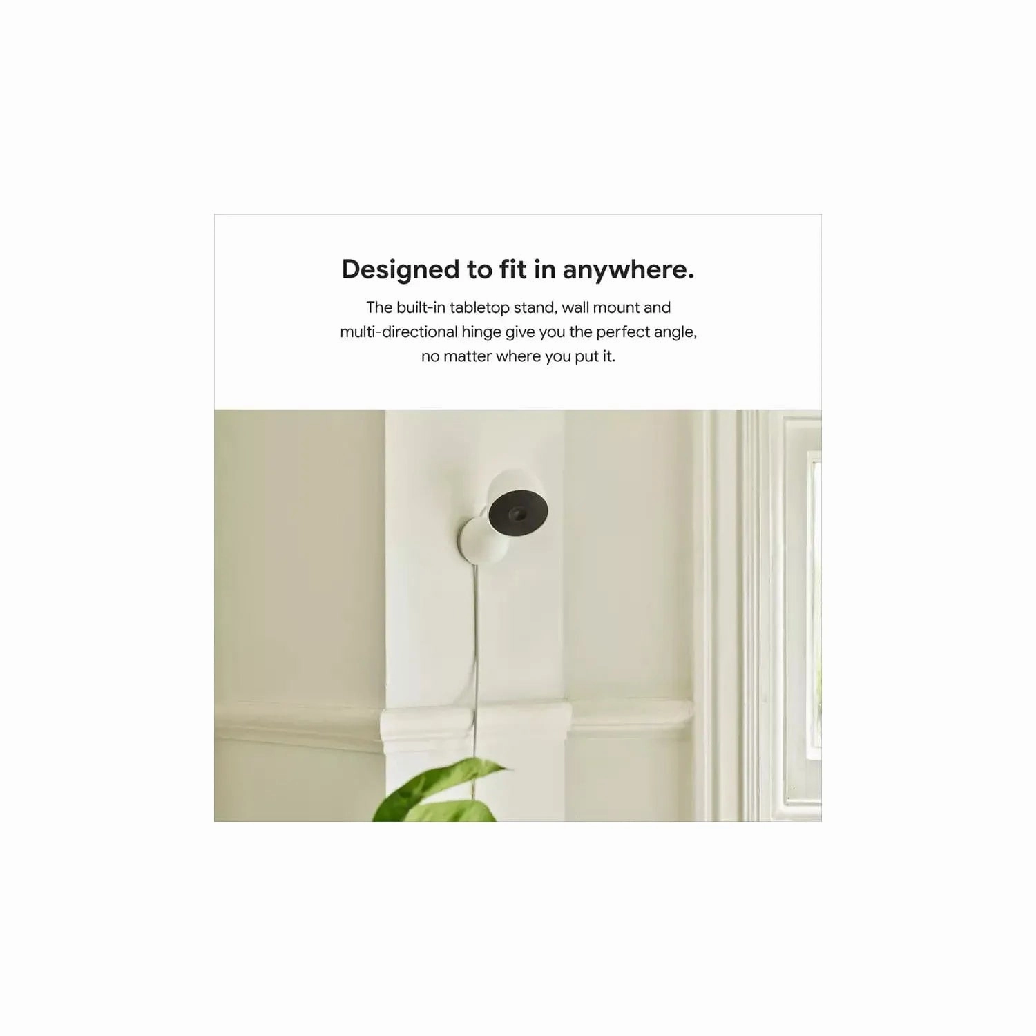 Google GJQ9T Nest Cam (Indoor, Wired) Security Camera - Smart Home WiFi Camera