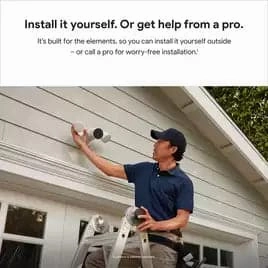 Google GPLE9 Nest Cam with Floodlight (Outdoor, Wired) Security Camera - Smart Home WiFi Camera, Snow