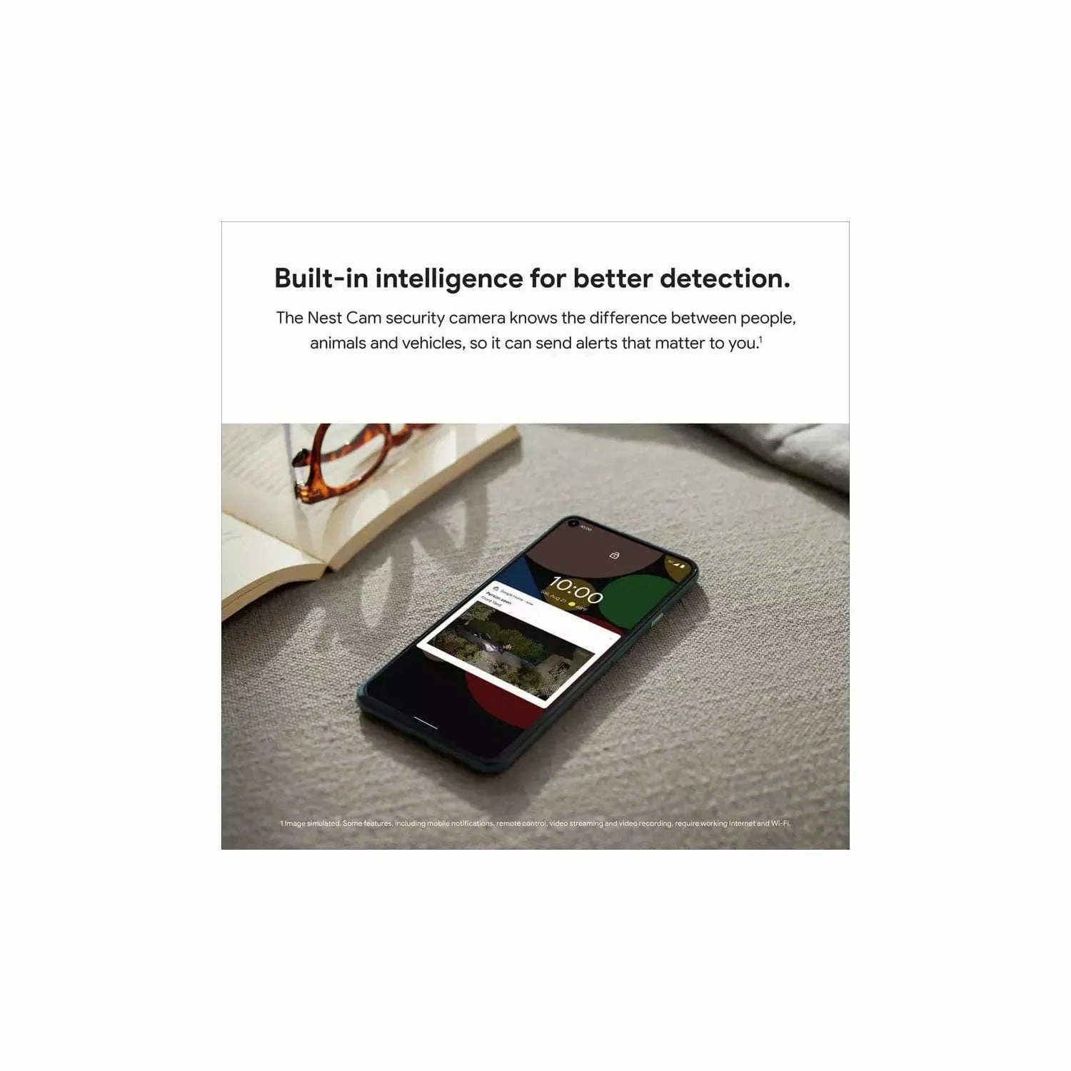 Google GPLE9 Nest Cam with Floodlight (Outdoor, Wired) Security Camera - Smart Home WiFi Camera, Snow