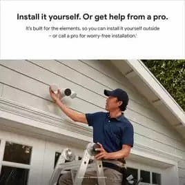 Google GPLE9 Nest Cam with Floodlight (Outdoor, Wired) Security Camera - Smart Home WiFi Camera, Snow