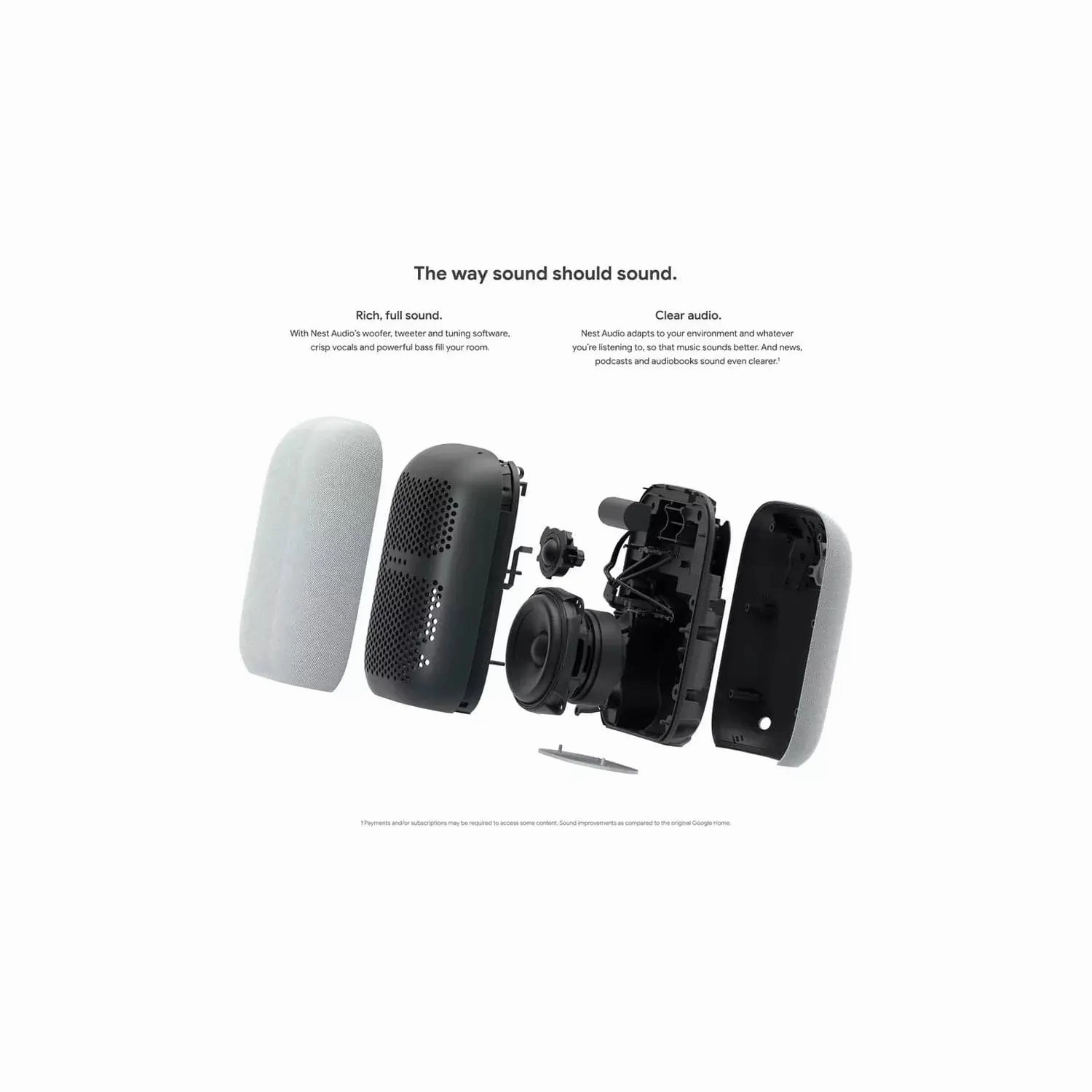 Google Nest Audio Smart Speaker - Chalk