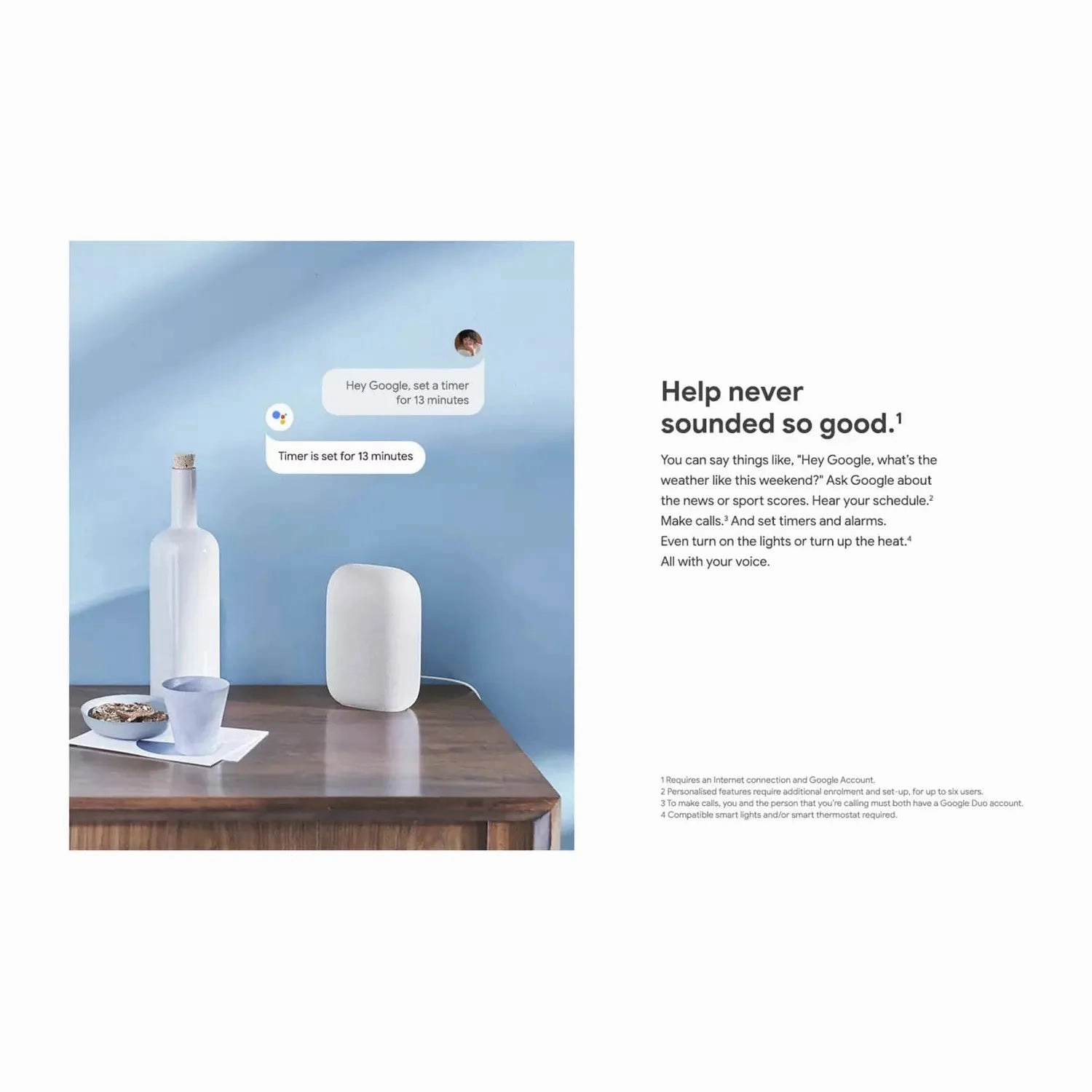 Google Nest Audio Smart Speaker - Chalk