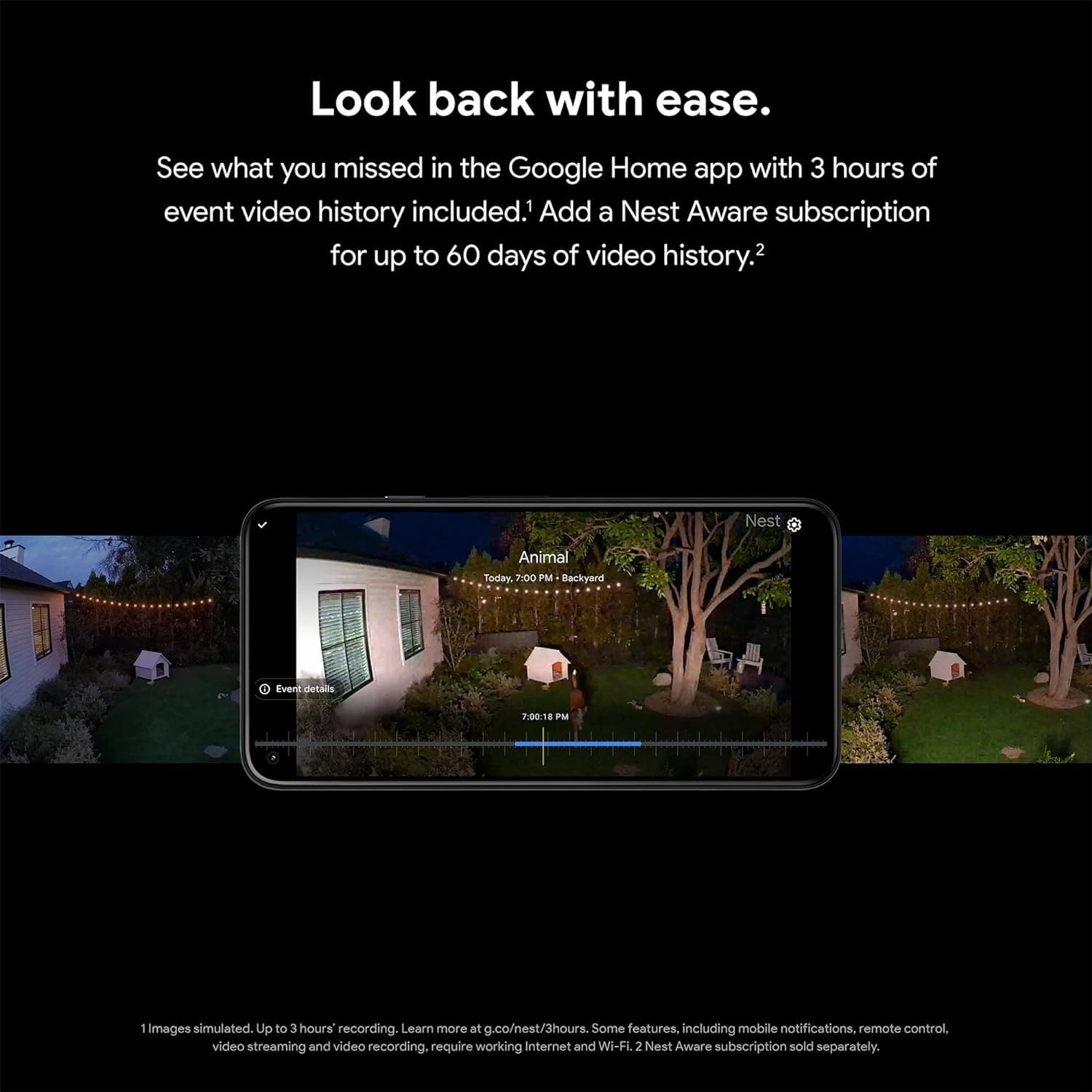Google Nest Cam With Floodlight Outdoor Security Camera, Smart Home Wi-Fi Camera - White