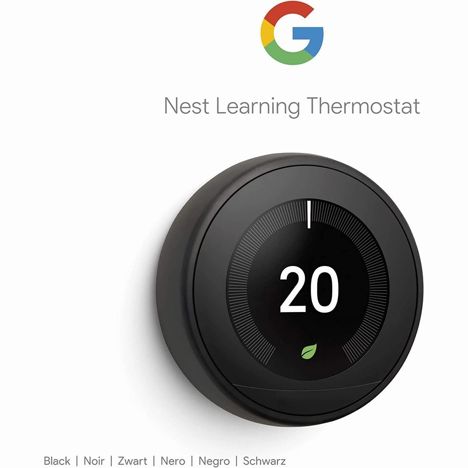 Google Nest Learning Thermostat 3rd Generation - Smart Energy-Saving Thermostat, Black