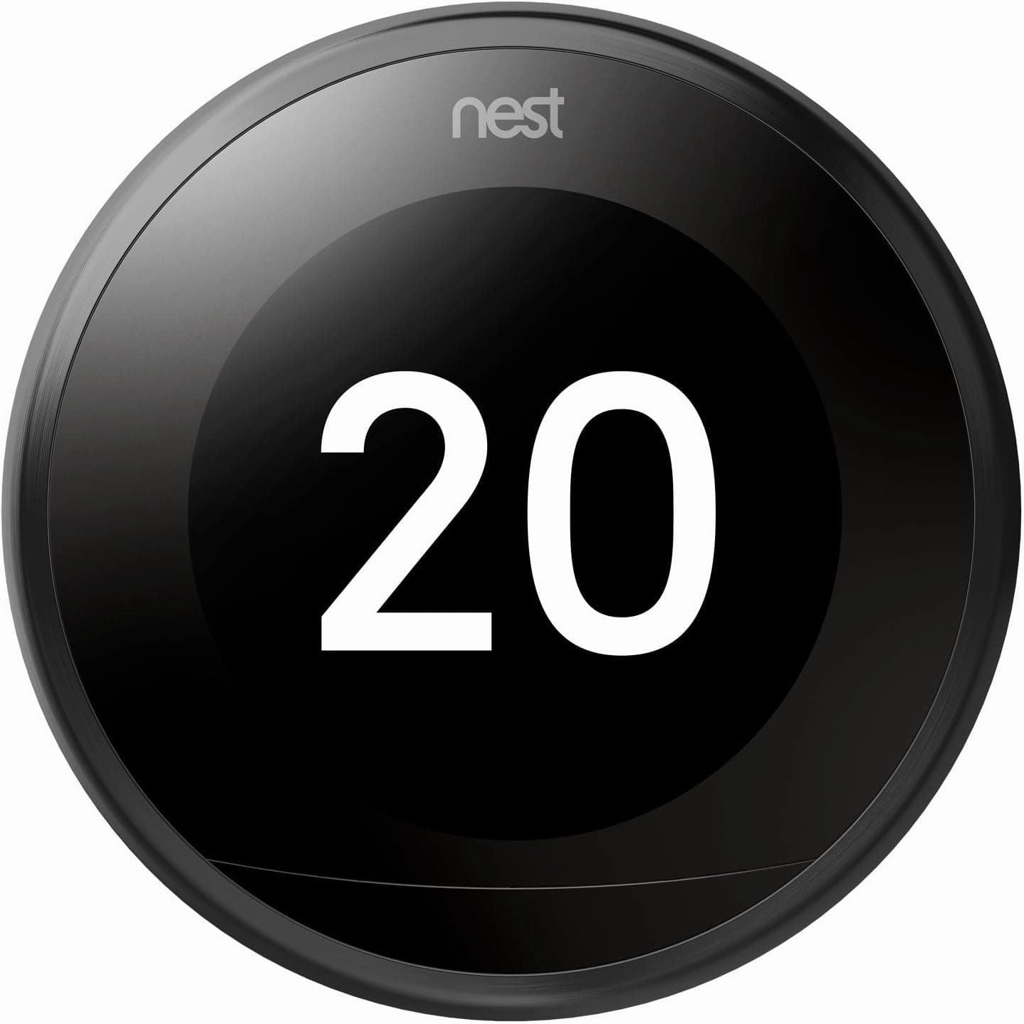 Google Nest Learning Thermostat 3rd Generation - Smart Energy-Saving Thermostat, Black