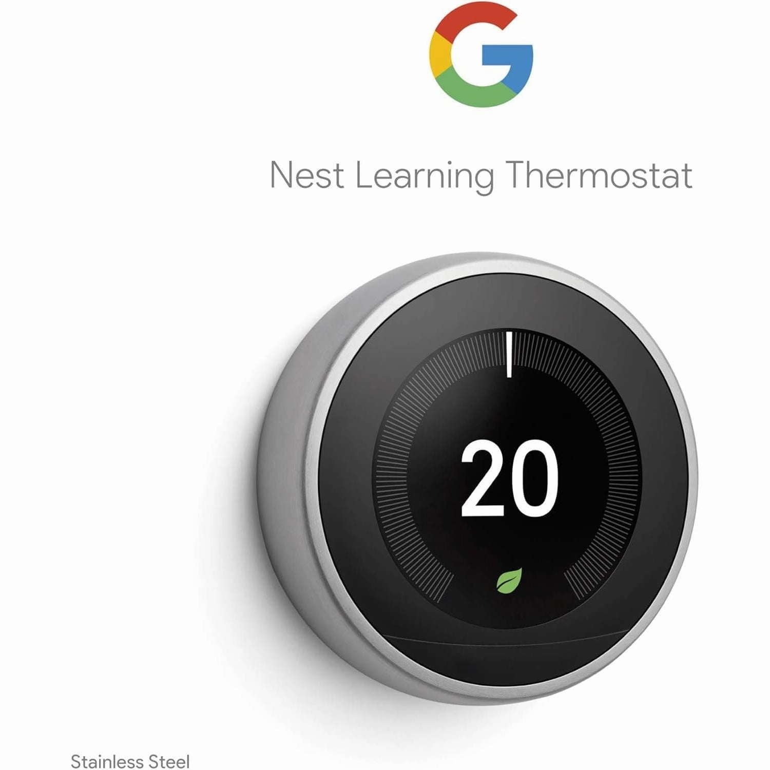 Google Nest Learning Thermostat 3rd Generation, Stainless Steel - Smart Thermostat - A Brighter Way To Save Energy
