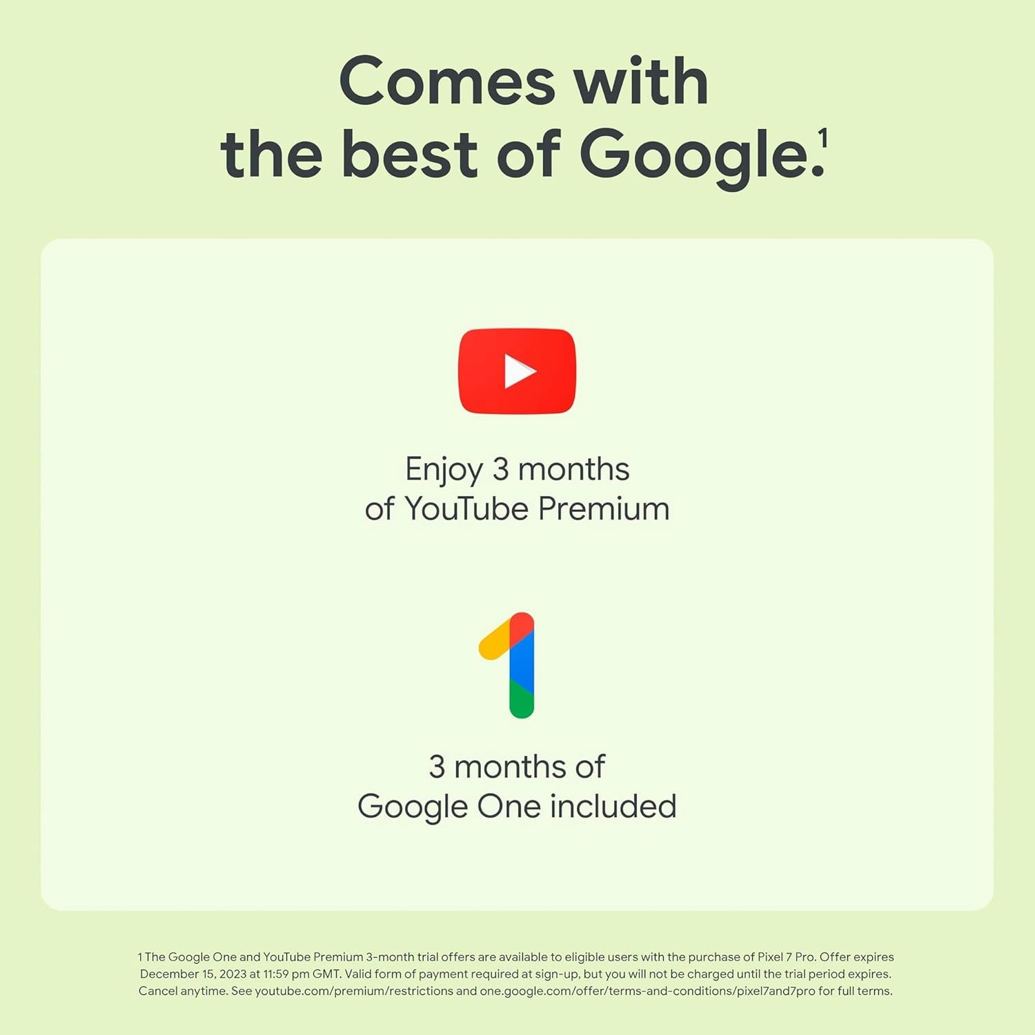 Google Pixel 7 5G - 128GB Android Smartphone, Lemongrass, Unlocked