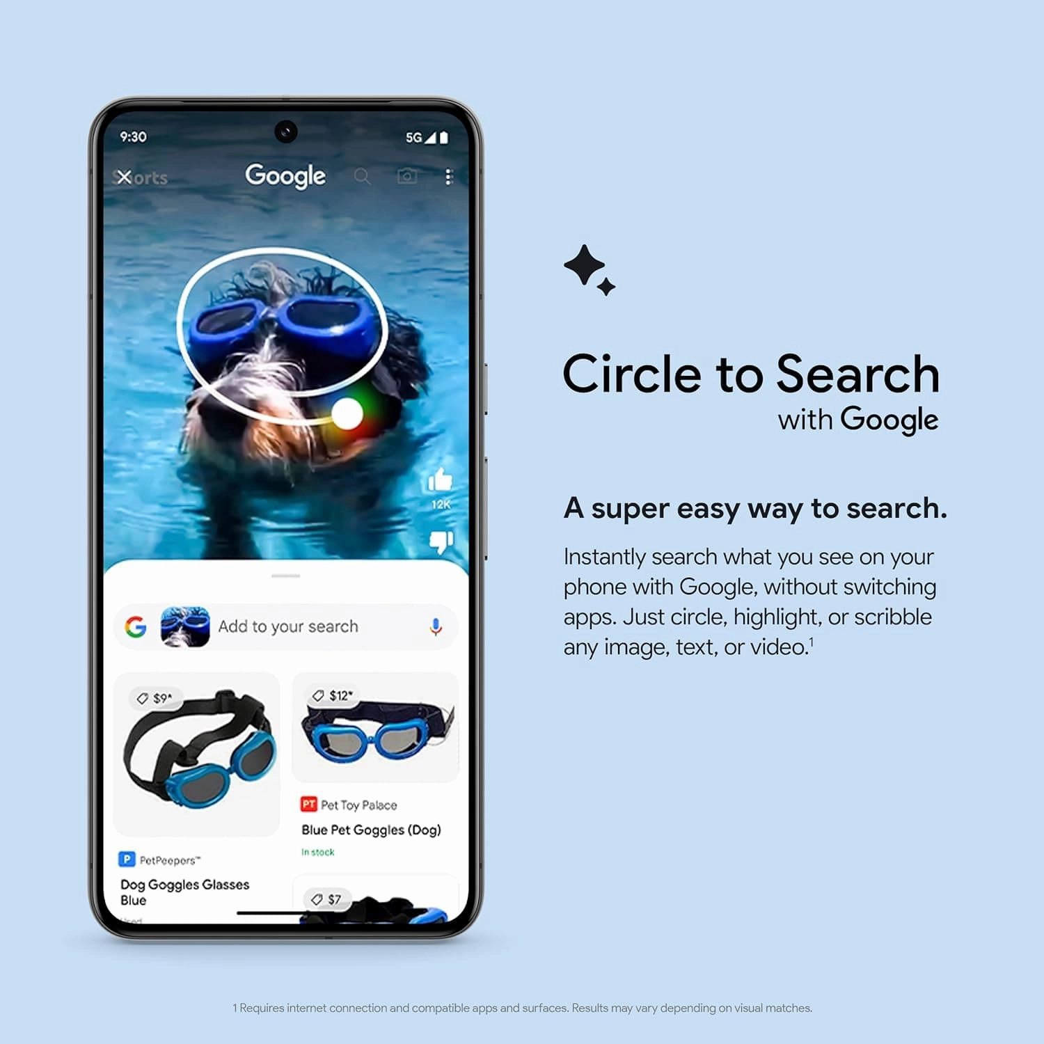 Google Pixel 7a 5G 128GB Mobile Phone - Sea Blue - Unlocked