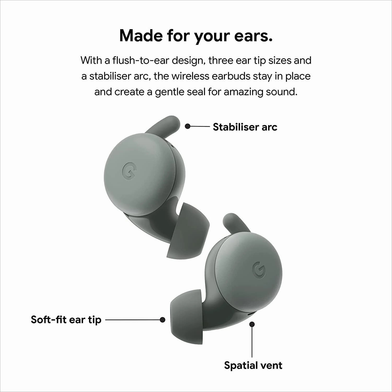 Google Pixel Buds A-Series In-Ear Wireless Earbuds - Olive