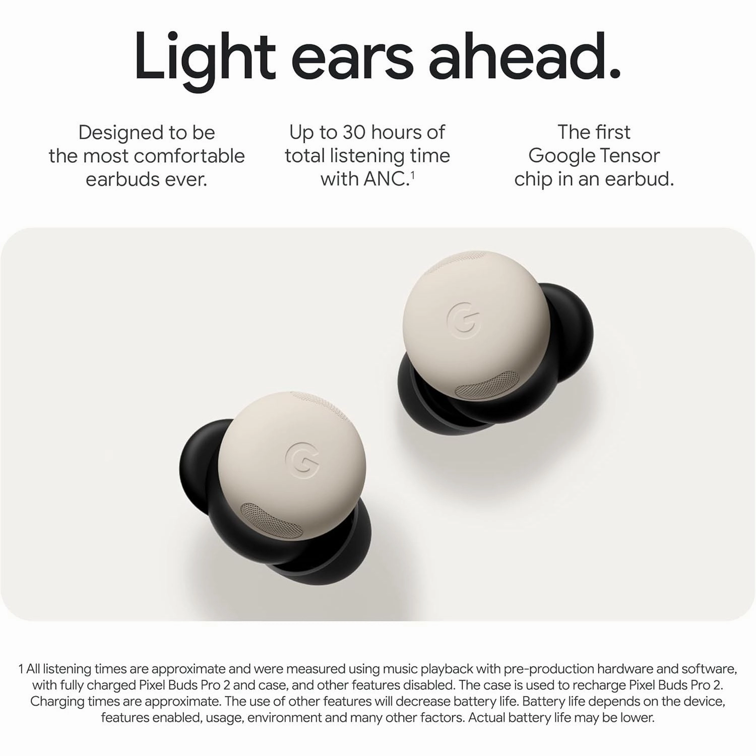 Google Pixel Buds Pro 2 - Wireless Earbuds with Active Noise Cancellation  Bluetooth Headphones - Porcelain