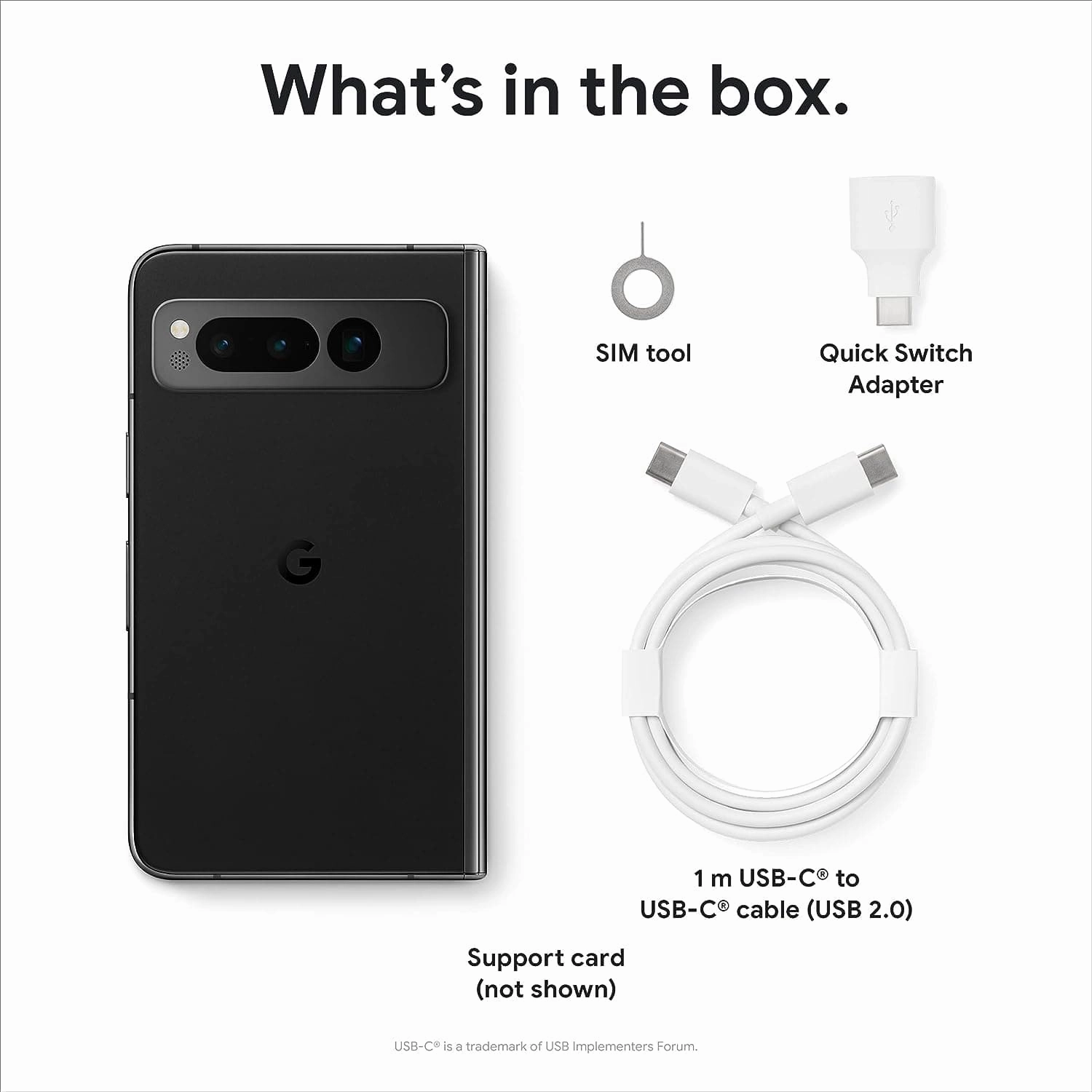 Google Pixel Fold - 5G - 256GB Storage - 12GB RAM - Dual Sim - Obsidian - Unlocked