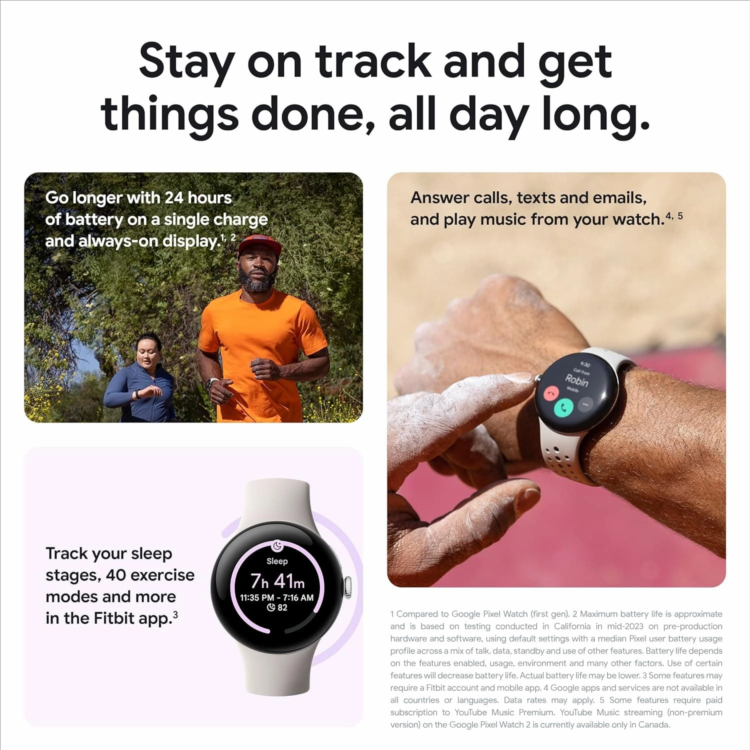 Google Pixel Watch 2 Wi-Fi/BT Smart Watch - Obsidian