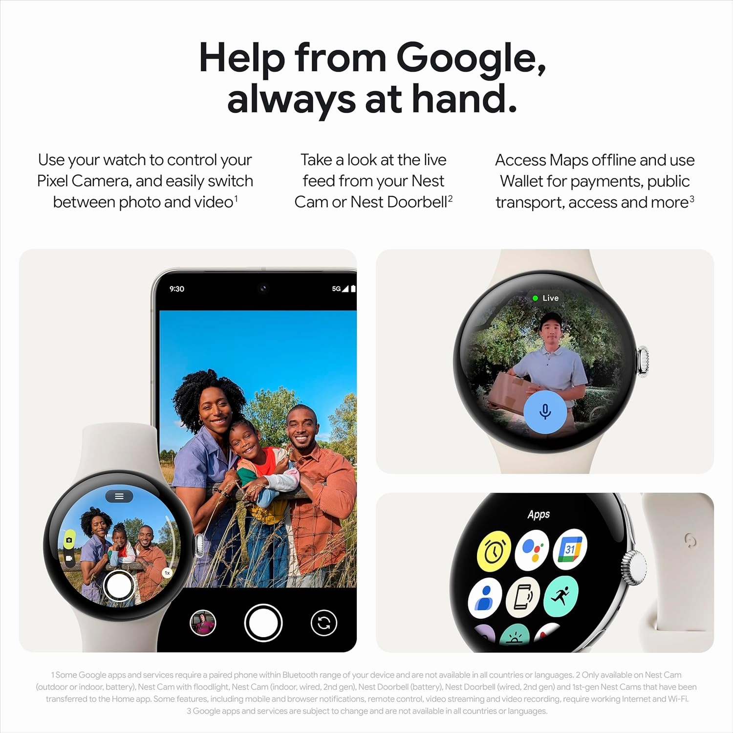 Google Pixel Watch 3 (45mm, LTE)  Heart Rate Tracking, Advanced Fitness Insights, Matte Hazel Aluminum Case with Hazel Band