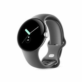 Google Pixel Watch - LTE Android Smartwatch with Heart Rate and Activity Tracking, Polished Silver Stainless Steel Case with Charcoal Active Band nintendo switch oled, nintendo switch deals, joy-con accessories