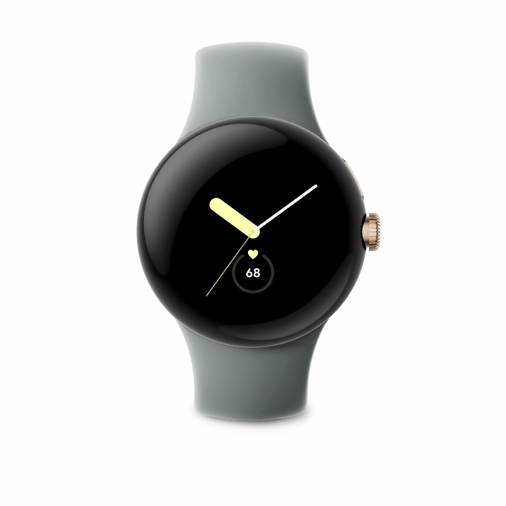 Google Pixel Watch LTE  Android Smartwatch with Activity & Heart Rate Tracking  Champagne Gold Stainless Steel Case with Hazel Band