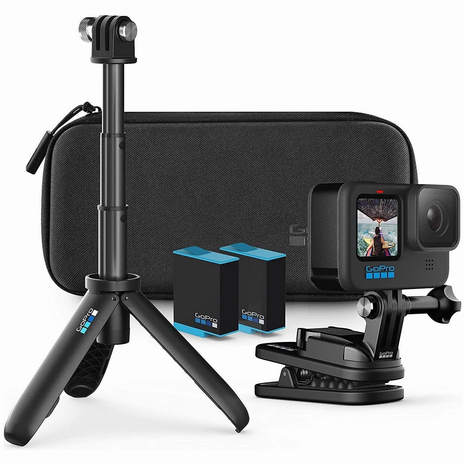 GoPro HERO10 Black Bundle - Includes Magnetic Swivel Clip, Rechargeable Battery (2), Shorty (Tripod   Grip), and Carrying Case camera accessories, dslr camera accessories, best camera tripod