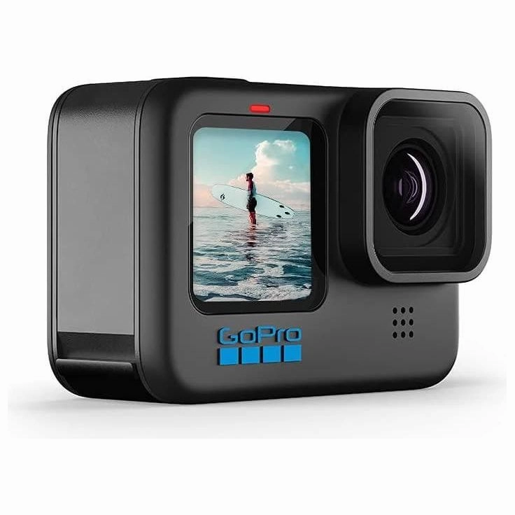GoPro HERO10 Black Bundle - Includes Magnetic Swivel Clip, Rechargeable Battery (2), Shorty (Tripod   Grip), and Carrying Case