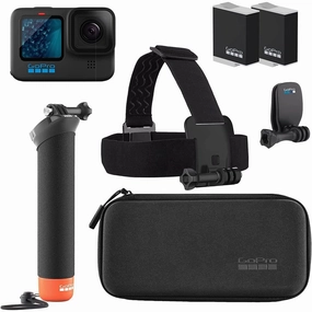 GoPro HERO11 Black Accessory Bundle - Includes Extra Enduro Battery (2 Total), The Handler (Floating Hand Grip), Headstrap   Quick Clip, and Carrying Case digital cameras, buy mirrorless camera, compact cameras sale