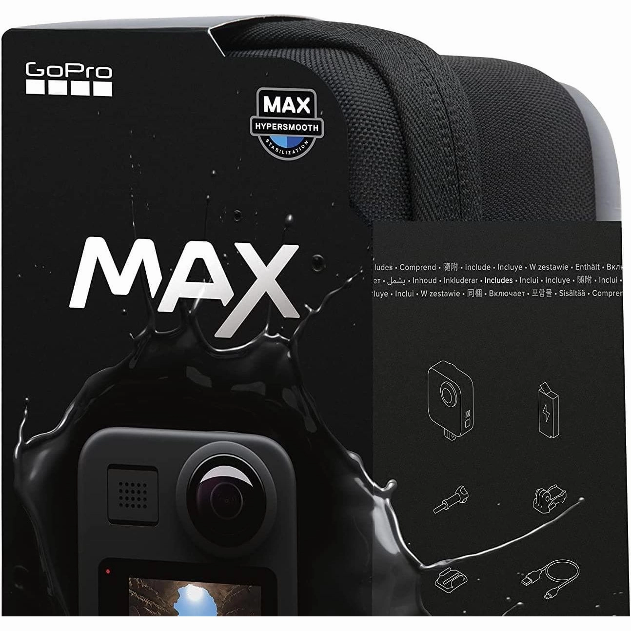 GoPro Max - Waterproof 360 Digital Action Camera with Unbreakable Stabilisation, Touch Screen and Voice Control - Live HD Streaming, Black