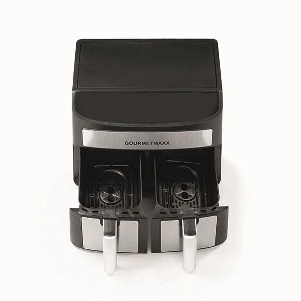 GOURMETmaxx Digital Double Chamber Hot Air Fryer - 7L (2x3.5L) - Black