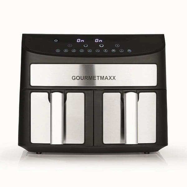 GOURMETmaxx Digital Double Chamber Hot Air Fryer - 7L (2x3.5L) - Black