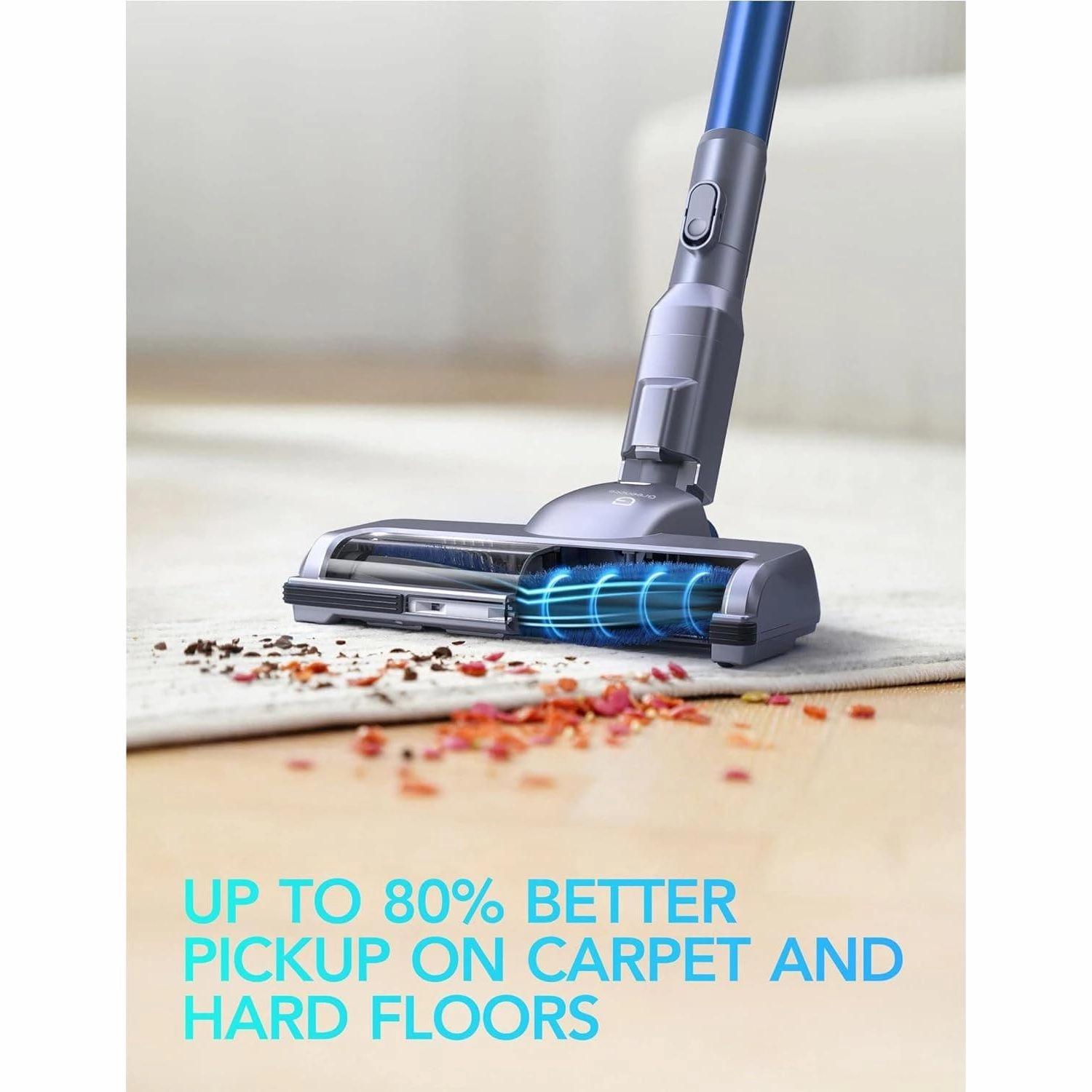 Greenote Cordless Vacuum Cleaner, 23000PA Stick Vacuum Cleaner 6 in 1, Powerful Hoover 200W Brushless Motor with LED Headlights, 35 Mins Runtime, Lightweight Vacuum for Home Hard Floor Pet Car