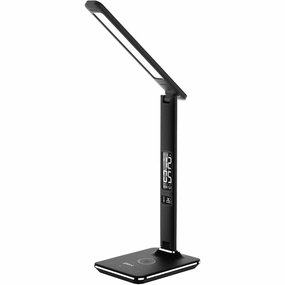 Groov-e Ares Desk LED Lamp with Wireless Charging Pad & Clock - Black xbox console, buy xbox series x, xbox accessories online