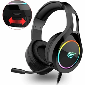 havit RGB Wired Gaming Headset PC USB 3.5mm XBOX / PS4 / PS5 Headsets with 50MM Driver, Surround Sound & HD Microphone, XBOX Computer Laptop, Black buy laptop online, cheap gaming laptop, best business laptops