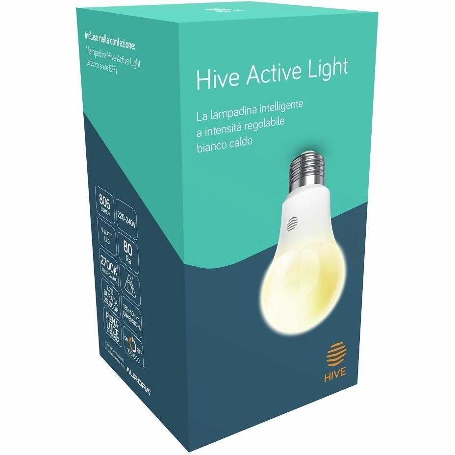 Hive Smart Light Bulb E27, Dimmable, 9W, Alexa Compatible  White [Energy Class A ]