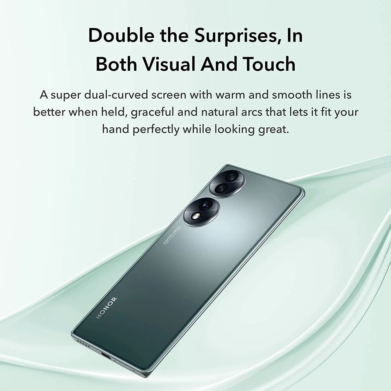 Honor 70 5G 128GB Storage, 8GB RAM, Dual nano Sim Emerald Green - Unlocked