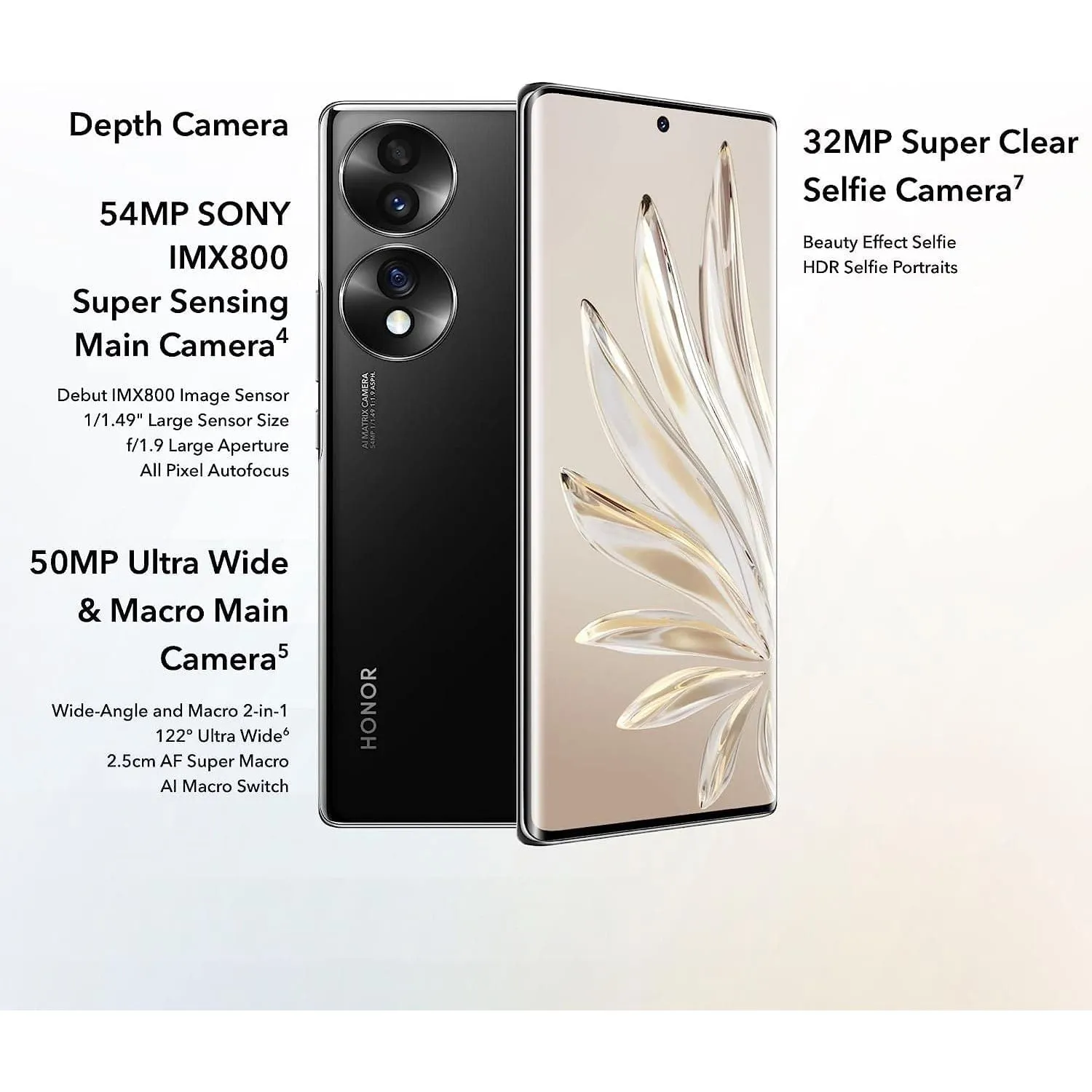 Honor 70 5G 8GB RAM, 256GB Storage Dual Sim - Black - Unlocked