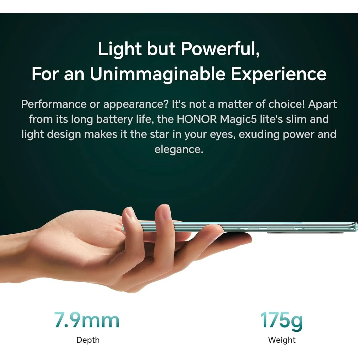 HONOR Magic 5 Lite, 8GB RAM, 256GB Storage, Dual SIM  Emerald Green