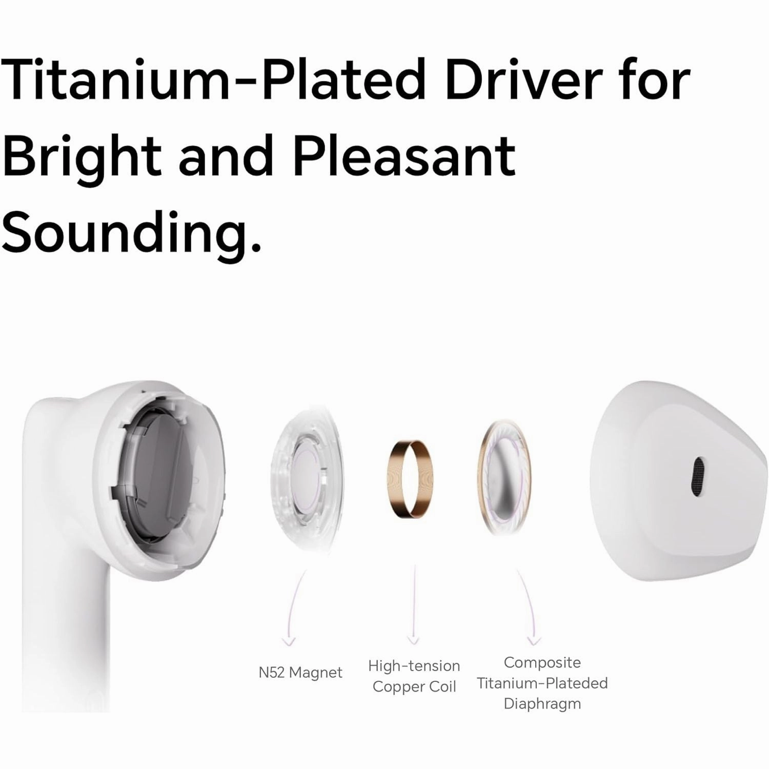 Honor X6 True Wireless Earbuds, White