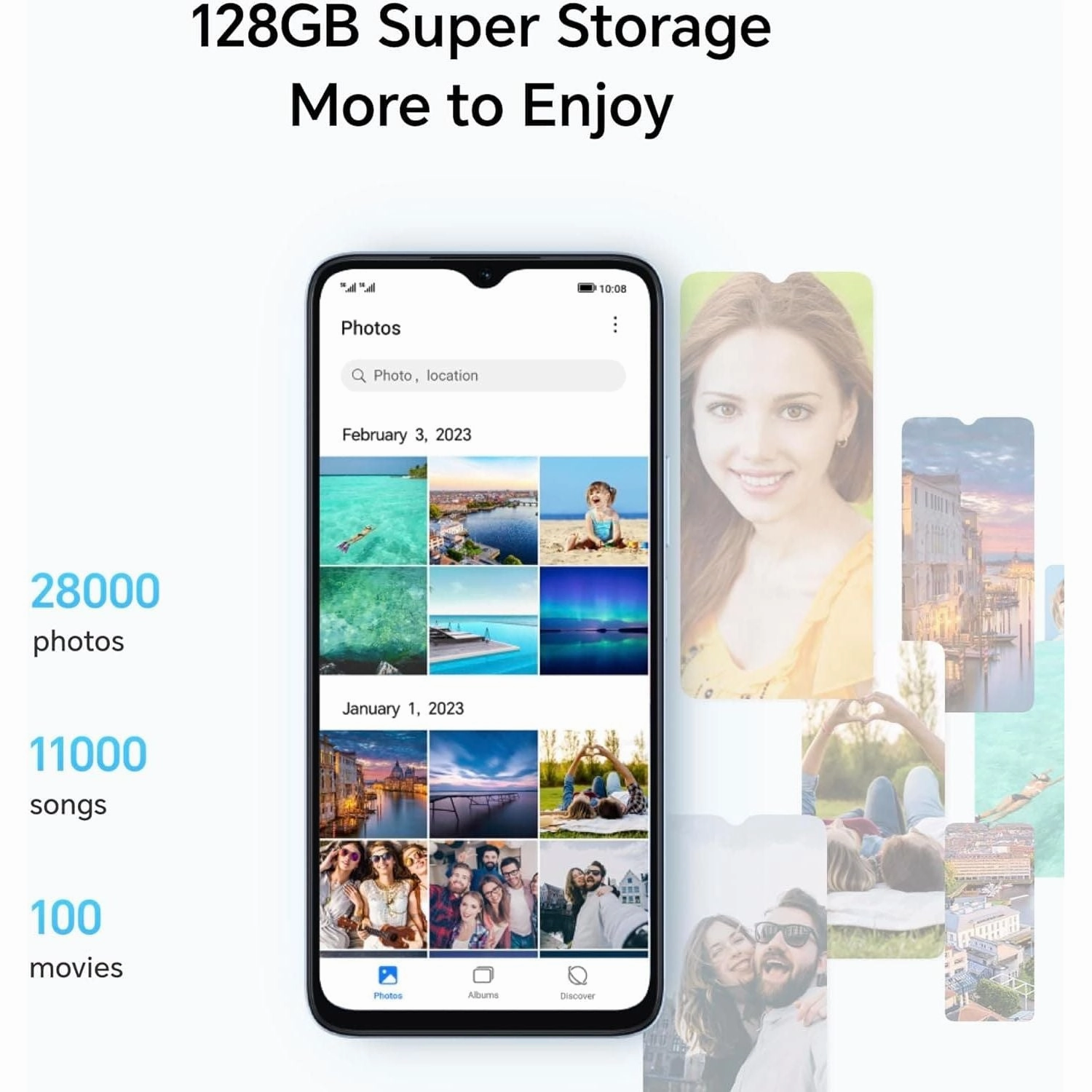 Honor X6a 128GB 4GB Cyan Lake Sim-Free Unlocked Mobile Phone