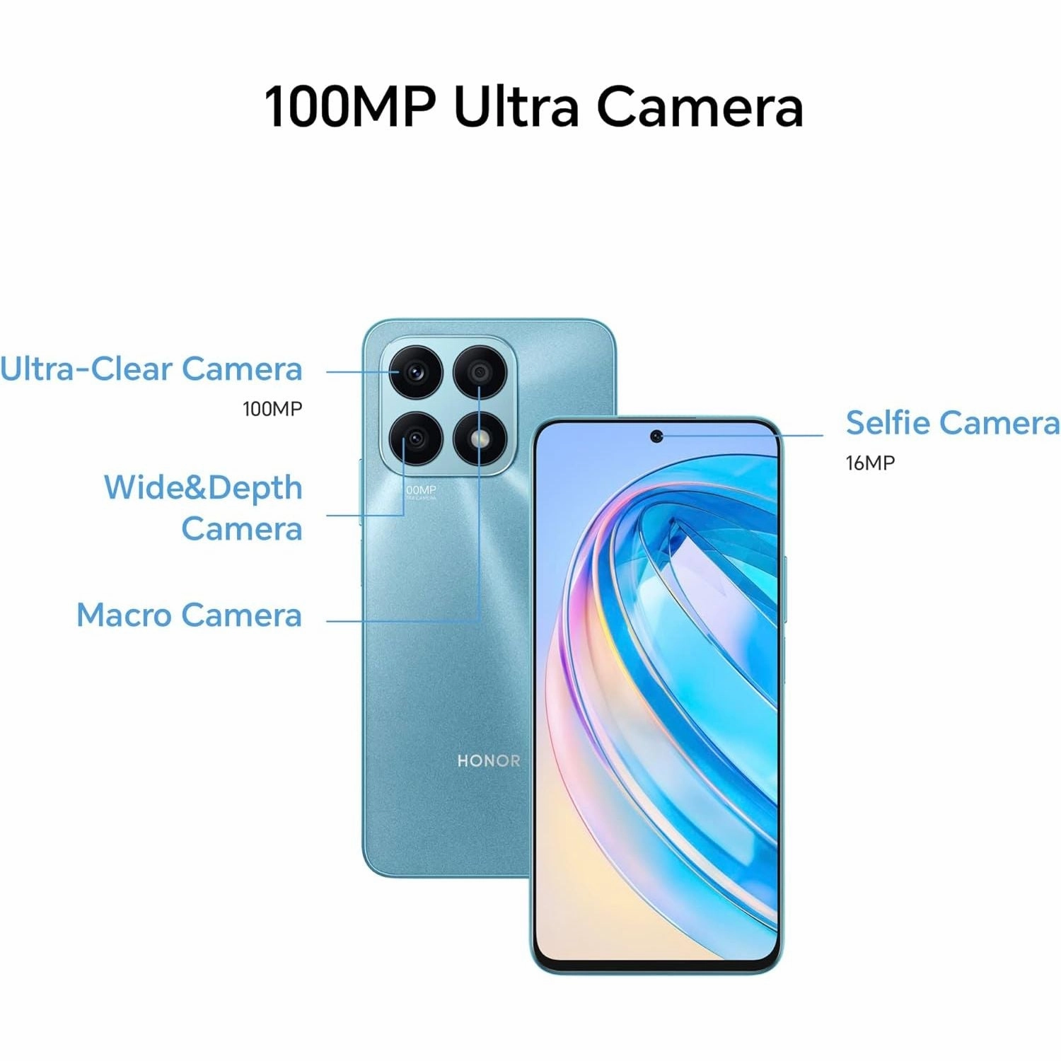 Honor X8a CRT-LX1 - 128GB   6GB, Cyan Lake, Unlocked