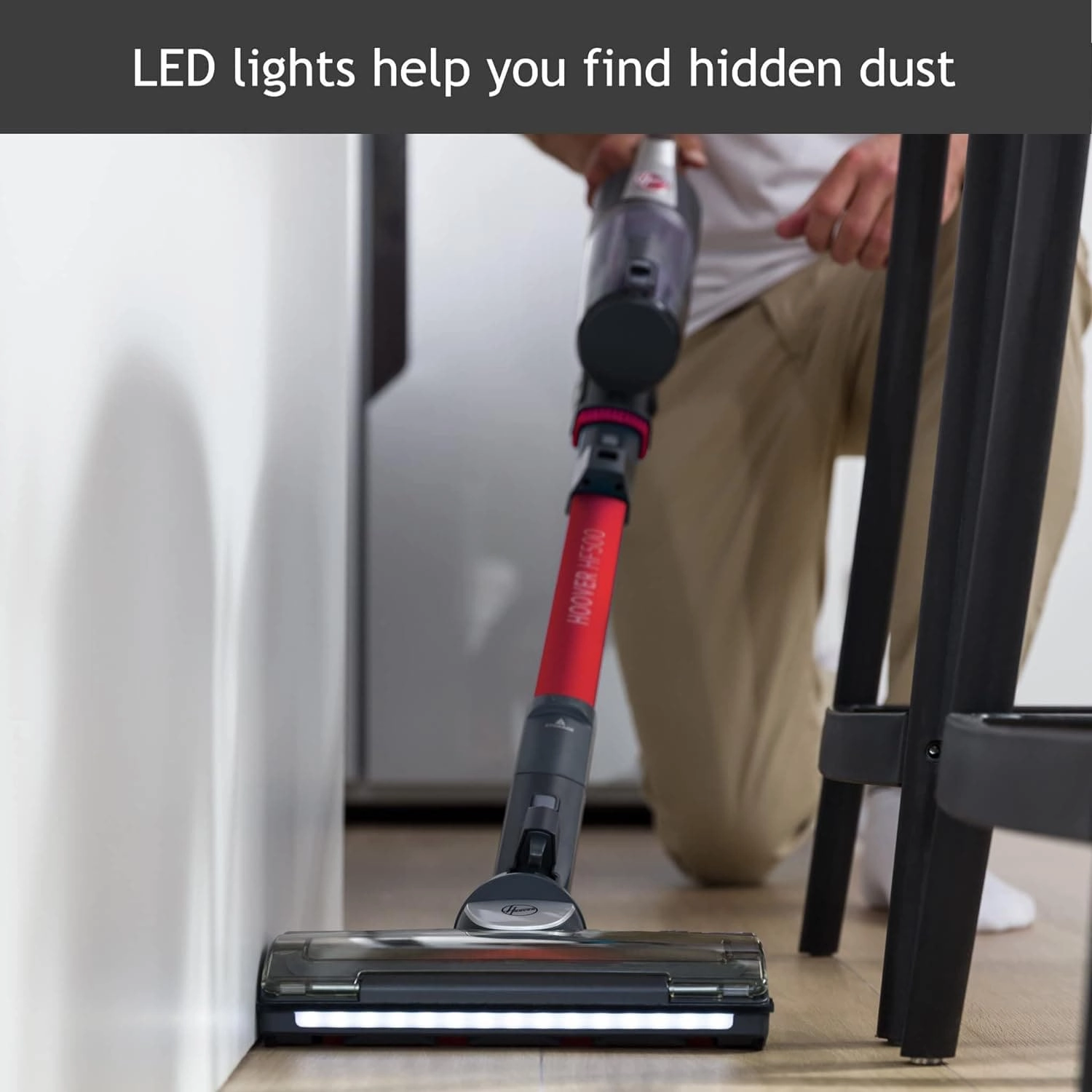 Hoover HF522STH Cordless Vacuum Cleaner - Anti-Twist, Single Battery, Grey & Red