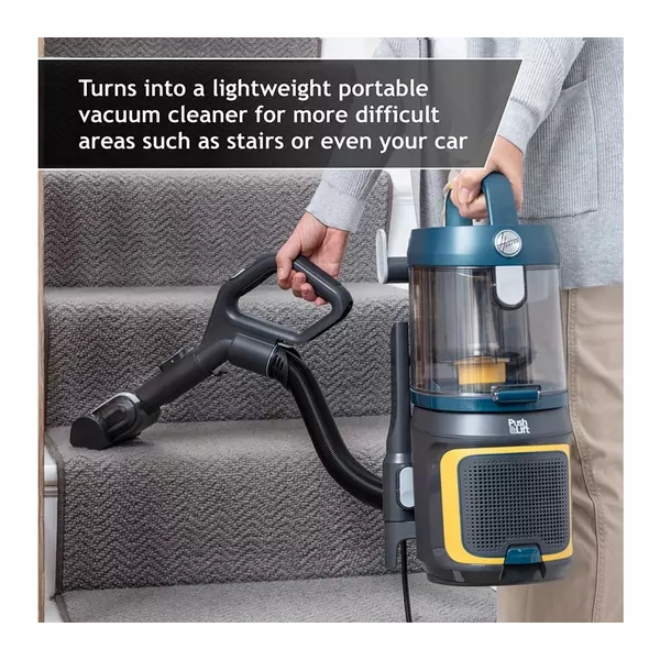 Hoover Upright Vacuum Cleaner, HL5 with Anti-Twist, Portable with Push & Lift, LED Lights, Lightweight, Pet Tool, Blue [HL500PT]
