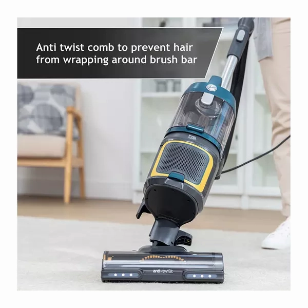 Hoover Upright Vacuum Cleaner, HL5 with Anti-Twist, Portable with Push & Lift, LED Lights, Lightweight, Pet Tool, Blue [HL500PT]