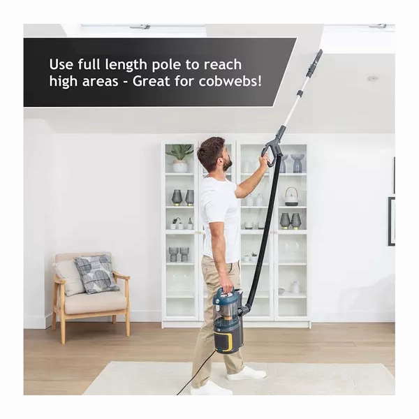 Hoover Upright Vacuum Cleaner, HL5 with Anti-Twist, Portable with Push & Lift, LED Lights, Lightweight, Pet Tool, Blue [HL500PT]