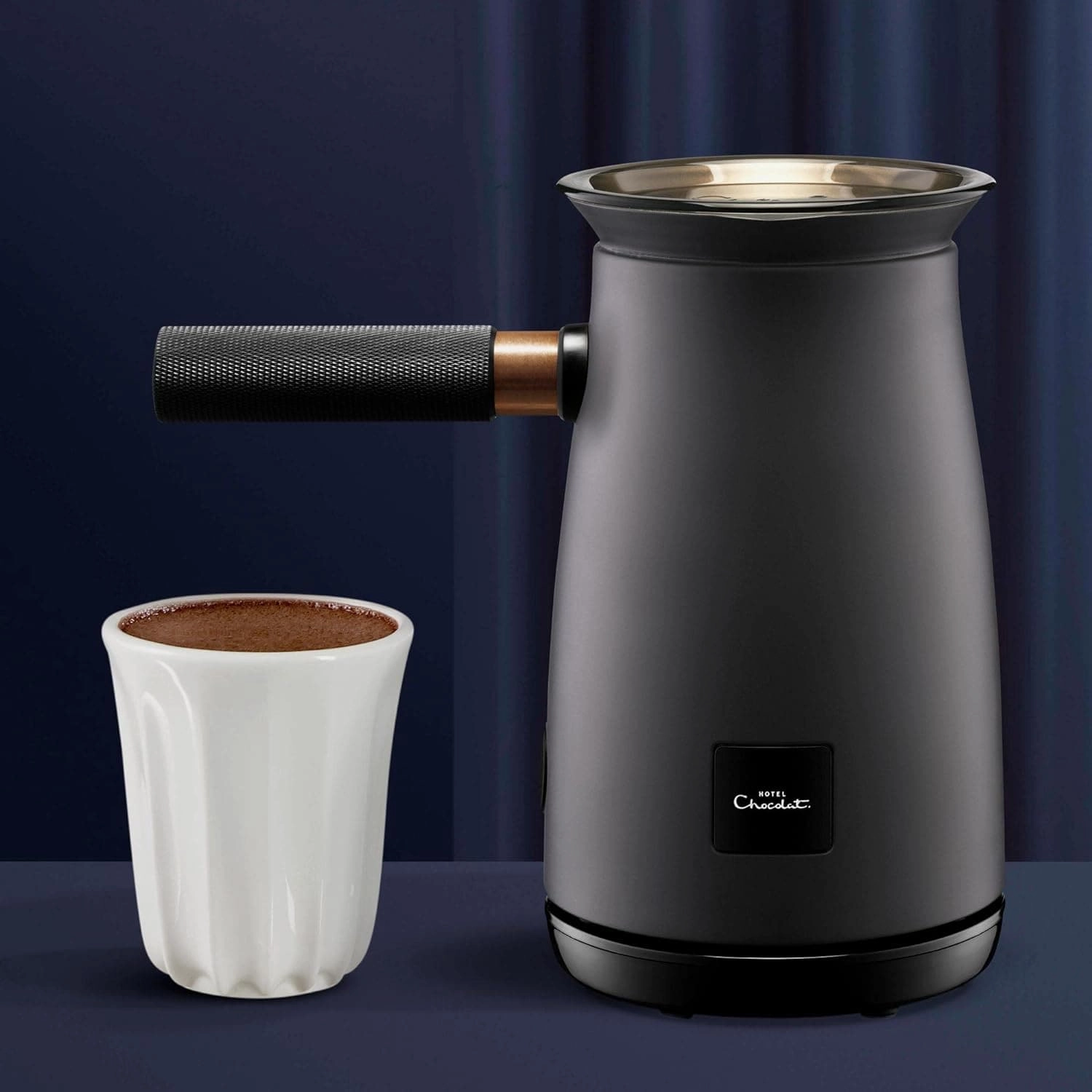 Hotel Chocolat 472756 Velvetiser Hot Chocolate Machine Complete Starter Kit, Grey