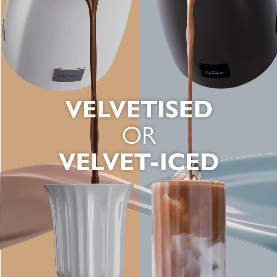 Hotel Chocolat 472756 Velvetiser Hot Chocolate Machine Complete Starter Kit, Grey