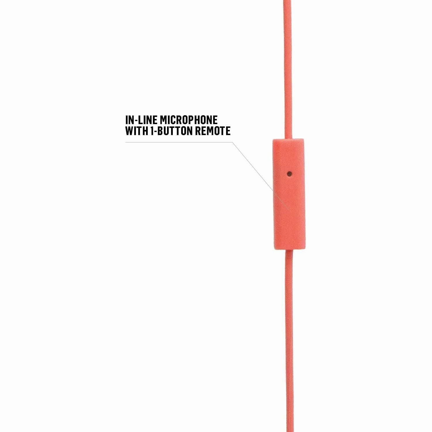 House of Marley Little Bird In-Ear Headphones , In-Line Microphone Control Earphones, Noise Isolating 9 mm Driver, Earbuds Included in 2 Sizes for Lasting Comfort, Sustainably Crafted Sound- Peach