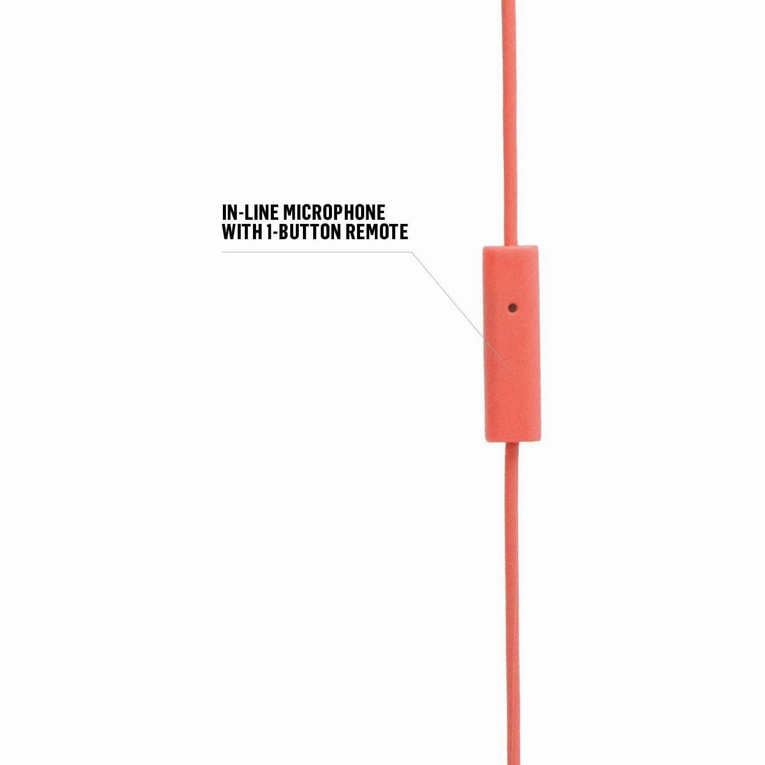House of Marley Little Bird In-Ear Headphones , In-Line Microphone Control Earphones, Noise Isolating 9 mm Driver, Earbuds Included in 2 Sizes for Lasting Comfort, Sustainably Crafted Sound- Peach